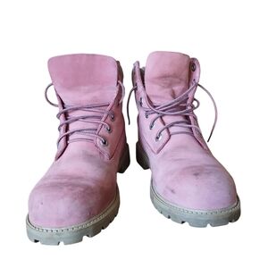 Pink Timberland boots women's size 6